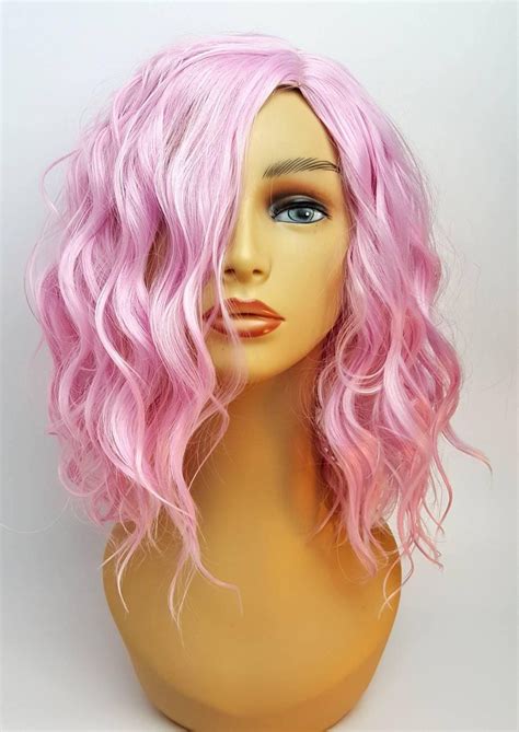 pink wavy wig